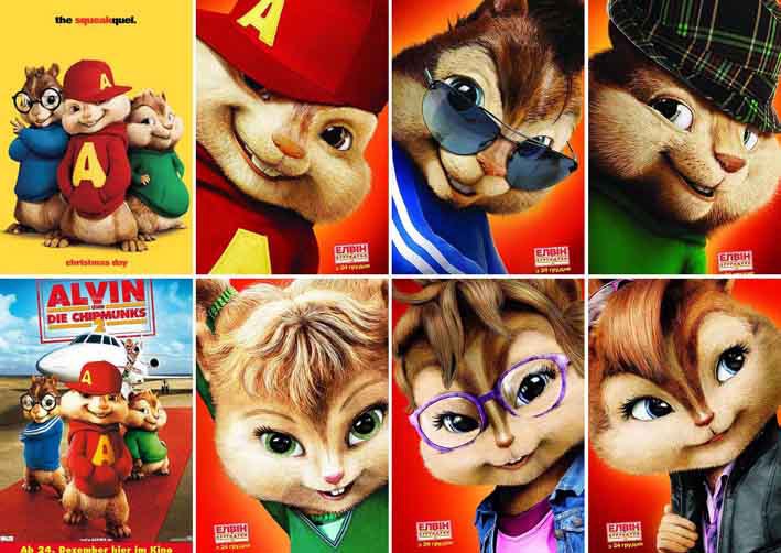 []  / λ縻 ī (8  / Ʈ) - ȭ ø - ٺ ٶ/[EIGHT] Postcard /Greeting Cards Wholesale(8 pcs/set)-Movie Series-Alvin and the Chipmunks